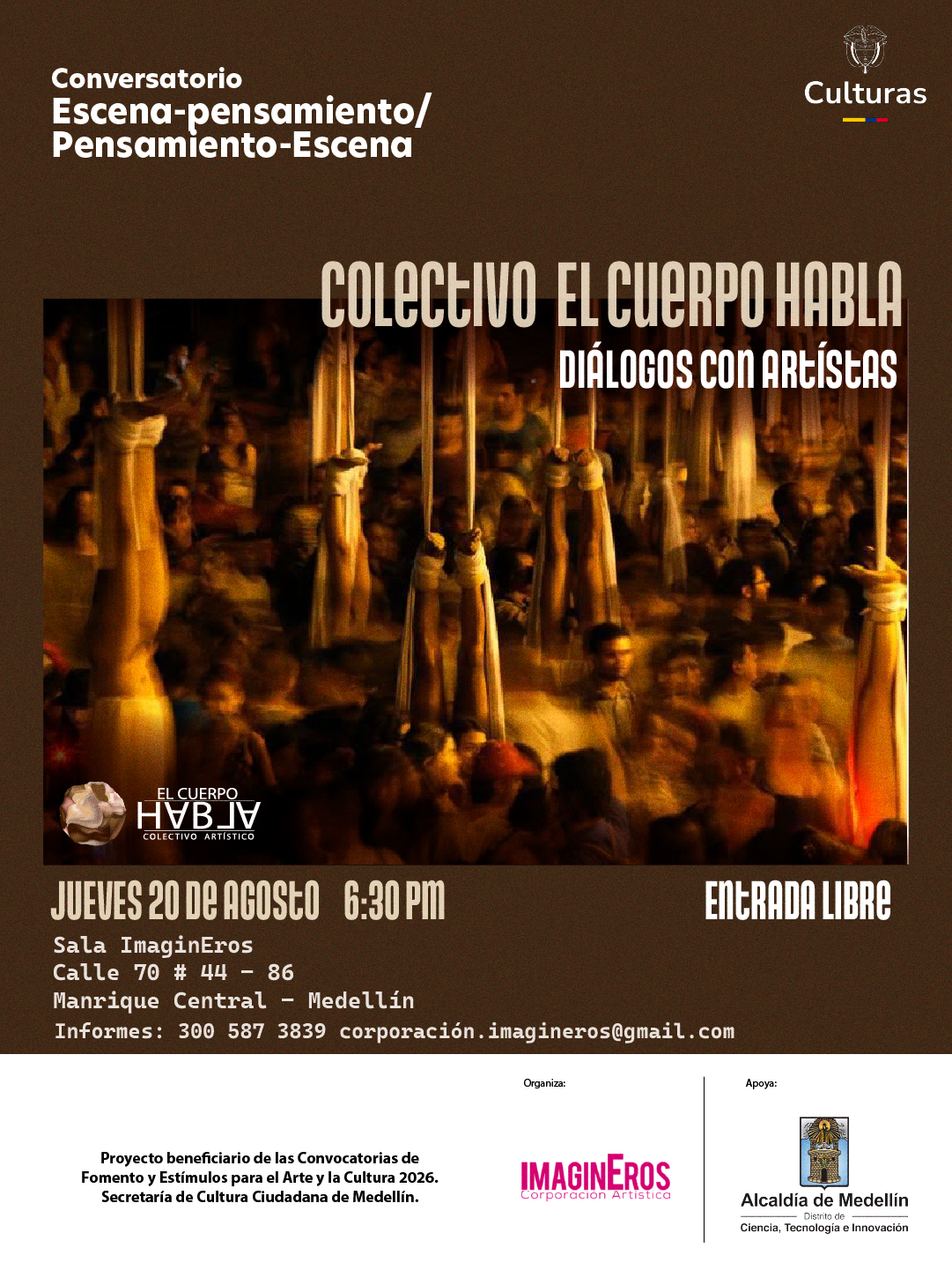 Diálogos con Artistas Colectivo El Cuerpo Habla pieza 1 de 2 Diálogos con Artistas Colectivo El Cuerpo Habla pieza 1 de 2