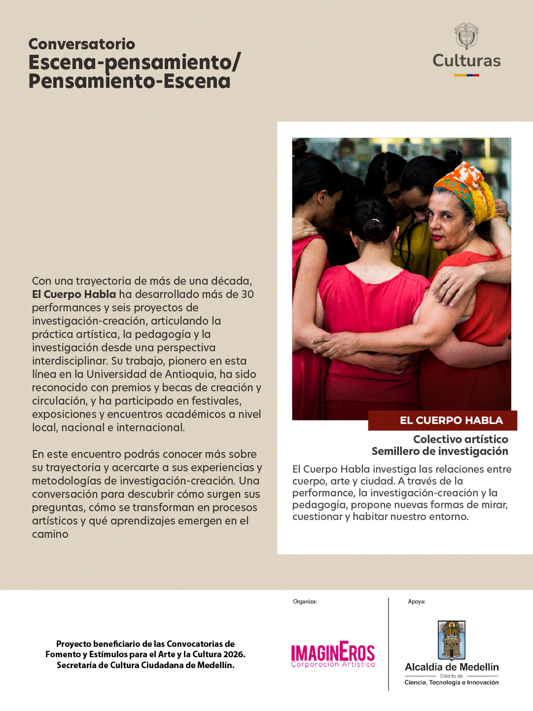 Diálogos con Artistas Colectivo El Cuerpo Habla pieza 2 de 2 Diálogos con Artistas Colectivo El Cuerpo Habla pieza 2 de 2